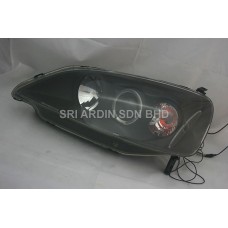 Honda Civic 01-03 Black Projector Headlamp w Ring